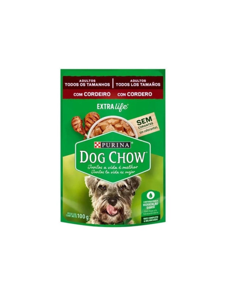 Dog Chow Pouche Adultos Cordero 100 Gr