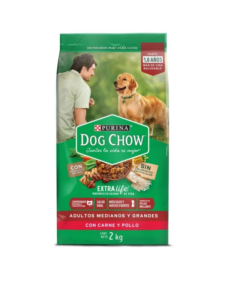 Dog Chow Adultos Medianos Y Grandes 2 Kg