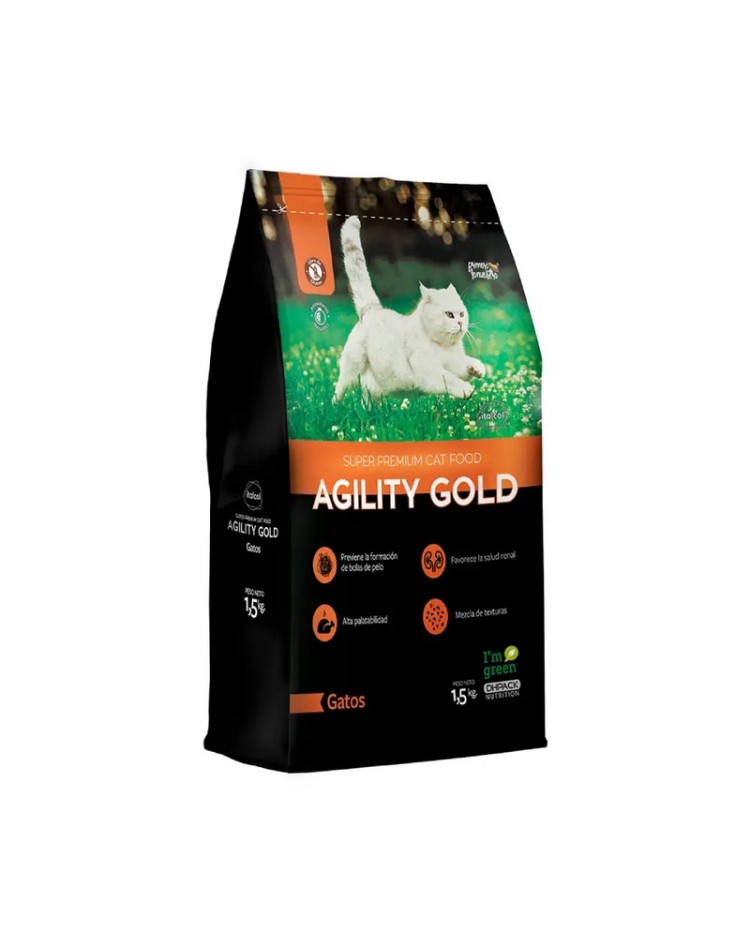 Agility Gold Gatos Adultos Naranja 1.5 Kg
