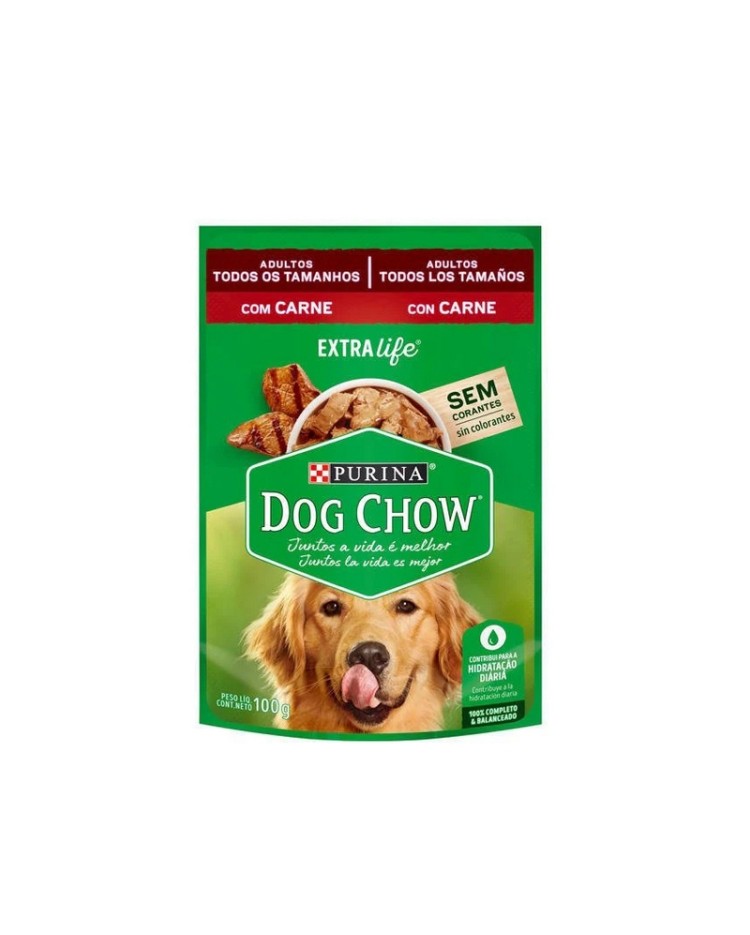 Dog Chow Pouche Adultos Carne 100 G