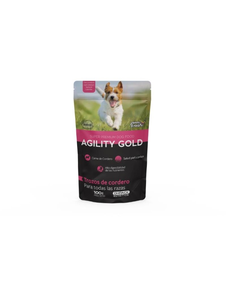 Agility Pouche Adulto Trozos Cordero 100 G