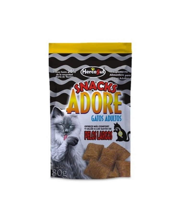 Snacks Adore Gatos Pelo Largo 80 Gr
